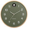 Karlsson Kuckucksuhr Natural Cuckoo - Jungle Grün - Ø31,5cm - Rund - Birkenholz - Wanduhr Modern Wohnzimmer - Wanduhren - Kuckucksuhr