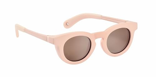 BEABA, Lunettes de Soleil pour Bébé 9-24 Mois, Protection 100 Pour cent UV - CAT 3, Protection Latérale, Confort Optimal, Branches Ajustables 360 degré, Adapable à la Vue, RETRO Delight Blush