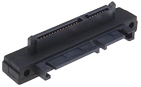 ECSiNG 90 Grad Nach Unten Abgewinkelter SATA 22Pin 7+15 Stecker auf Buchse Anschlüsse Verlängerungskonverter Adapter Zubehör für Festplatten Optische Laufwerke