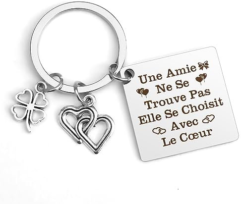 Porte Clef Amie,Meilleure Amie Cadeau,Porte Clés Amie,Cadeaux Meilleure Amie,Cadeau Amie Femme,Cadeau Noel Amie,Cadeau Amitié Anniversaire Femme Porte Clef,Cadeau Amie Distance,Valentin Personnalisé
