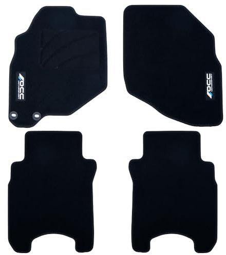 OCC DESIGN - Fußmatten, Custom Teppiche, kompatibel mit Honda Jazz (2001-2008), hochwertiger Teppich, Velours/Polypropylen, Original Anker, rutschfester Rücken, Fersenkappe, 4 Stück