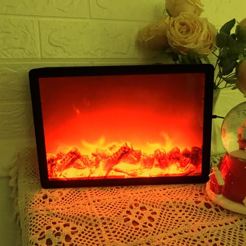 Fespcj LED Flamme Wandlampe USB/batteriebetriebene, flammenlose Wandlampe für Heimdekoration, Weihnachtsdekoration