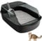 Bandeja de Basura, 12l Bandeja de Arena de Gato grande con Cucharada, bandejas de Arena de Gato de Doble Capa Desmontables, Anti Splash profundiza la Caja de Arena para gatos, Inodoro para gatos