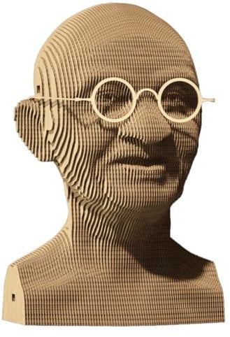3D-Puzzle aus Karton Skulptur Motiv: Gandhi, Alter ab 14 Jahre, 123 Teile, ca. 18 cm H