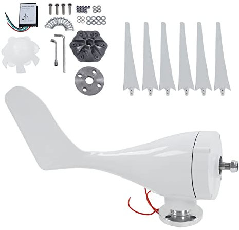 Windkraftanlage, Vibrationsarm, 6 Rotorblätter, 3-Phasen-Wechselstrommotor, Windgenerator-Set, Horizontale Welle für LED-Straßenlaterne (DC24V)