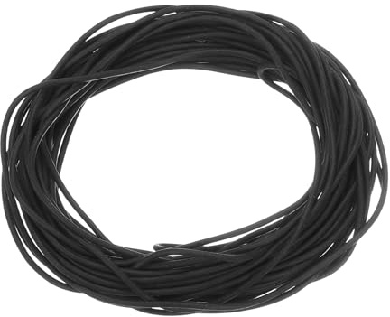 QUARKZMAN Silikon-Schaum-Dichtungsstreifen, 1,5 mm Durchmesser, 8 Meter lang, Schaumgummi-Wetterdichtungsstreifen, runder Gummikordel, massiv für Maschinen und Industrie, schwarz