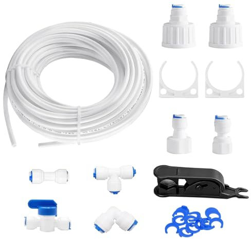 YiQinzcxg Convenient 15m Water Kit Tap Connectors External Water Filter Holder Inlines Shut Off Valves Plastic Material For Fridges Commercial Coffee Machine Accessory