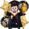 Kawailay 5 Stück Abschluss Luftballon Männer Abschluss Party Folienballon Prüfung Bestanden Deko Ballons Bachelor Luftballons für Uni Party Abi Feier - Stil 1