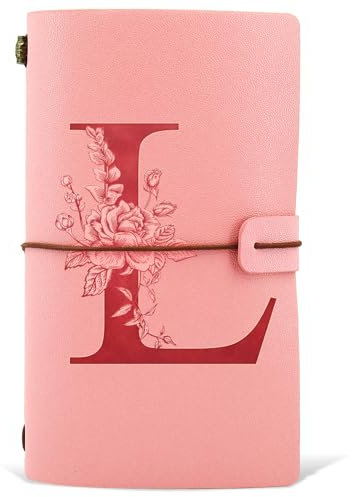 PU Leder Notizbuch Tagebuch, Nachfüllbares Tagebuch für Frauen Mädchen, Rosa Notizbücher zum Geburtstag Dankeschön Geschenk für Freund, Schule, Lehrerin, Erzieherin, Schwestern, Kollegen, Mama(L)