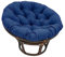 BaoTom Papasansessel Kissen 40-100cm Outdoor Sitzkissen für Hängesessel Rattanstühle Gartenstuhlauflagen Rundes Schaukelstuhlkissen, Garten Hängendes Eierstuhlkissen mit Bändern(Navy Blue,40 * 40cm)