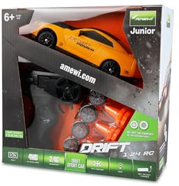Amewi Drift Sport Car 4WD 1:24 RC ferngesteuert RTR gelb