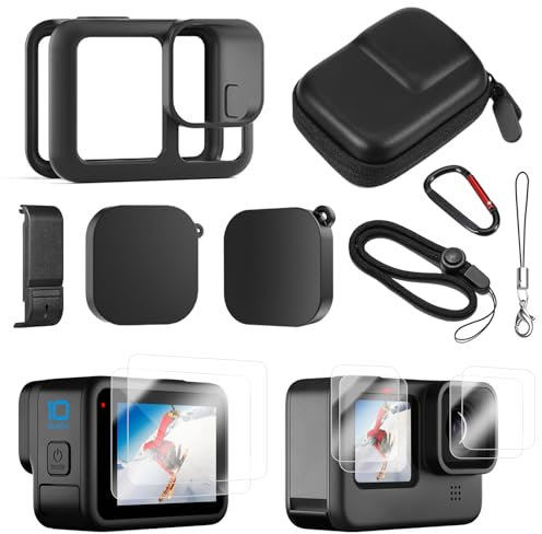 Schutz-Aufbewahrungsset FüR Go Pro Hero 13 Black, Silikon SchutzhüLle FüR Gopro Hero 13 ZubehöR Mit BatterietüR Staubdicht&Displayschutz&GummihüLle & UmhäNgeband &Objektivdeckel