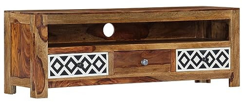 ShGaxin Meuble TV, meuble TV, meuble TV, meuble TV, meuble TV, meubles de salon, meubles de salon TV, bois massif de sheesham 120 x 30 x 40 cm