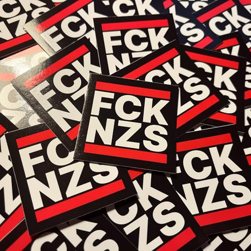 FCK NZS Aufkleber 100 Stück, 5,2 cm Gegen Rechts Anti Nazis raus AFD