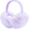VUCDXOP Ohrenschützer Damen, Winter Ohrenwärmer Damen Abnehmbar Waschbar Plüsch Ohrenschützer Wärme Ohrschützer, Outdoor Ohrenmuscheln, Faltbare Ohrwärmer Earmuffs Ohrenschützer für Damen,Lila