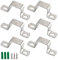 (6 pezzi) M50 x 25 mm Staffa per tubo quadrato in acciaio inossidabile 304 a forma di U, staffa in metallo per tubo flessibile con viti