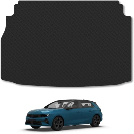 Vauxhall Astra (2022+) [Hatchback] 5mm Rubber Boot Mat | Heavy Duty Rubber Tailored Fit Boot Liner Full Coverage Durable Waterproof Accessories Easy Clean Anti Slip Made in the UK