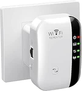 2025 Newest WiFi Extender,wifi extender booster, WiFi Booster, ft and 50 Devices, Internet Booster - with Ethernet Port, Quick Setup, Home Wireless Signal Booster, UK plug (White)