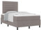 vidaXL Boxspringbett mit Matratze Taupe Stoff 120X200 cm Modernes Polsterbett für Dein Schlafzimmer, drinnen, Erwachsene, Doppel-Schlaflösung, Möbel, Einzel, bequem