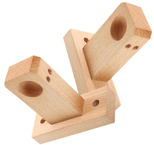 VOSAREA 2pezzi Supporto per Asta per Tende in Legno Montaggio Parete Staffe per Tende Ganci per Aste per