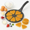 BAKAJI Padella per Mini Pancake con 6 Posti Forma Cuore, Pentola Antiaderente per Colazione, Brunch, Desert, Piastra 26cm, Ideale Piani Cottura Cucina Gas, Elettrico, Vetroceramica, Alogeno, Induzione