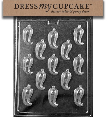 Dress My Cupcake DMCF113 Chocolate Candy Mould, Chilli Pepper