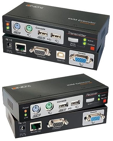 LINDY 39378 Cat.5 KVM Extender Combo 300, PS/2, USB & VGA