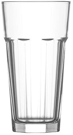 LAV 6X Clear 360ml Aras Highball Glasses - Tall Hi Ball Glass Water Gin Juice Cocktail Drinking Glassware Tumblers Set