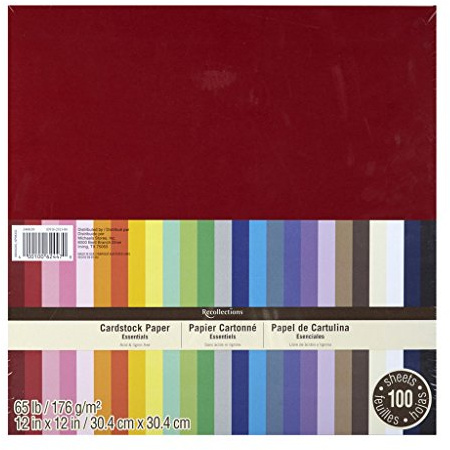 Recollections Essentials 12 inch x 12 inch 100 Sheets of Cardstock Paper