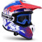 SOXON® SKC-33 Set „Fusion White Blue“ · Kinder Cross-Helm · Motorrad-Helm MX Cross-Helm MTB BMX Cross-Bike Downhill Off-Road Sport · ECE 22.05 Schnellverschluss SlimShell Tasche XS (51-52cm)