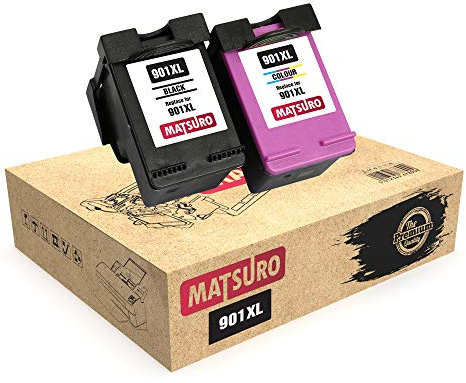 Matsuro Original | Kompatibel Remanufactured Tintenpatronen Ersatz für HP 901XL 901 (1 Set)