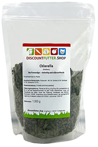 Chlorella Poweralge für Pferde (1 kg), Pellet | hoch an Protein, ohne Zusätze, Getreide, Konservierungsstoffen, vegan, Pferd und Hund