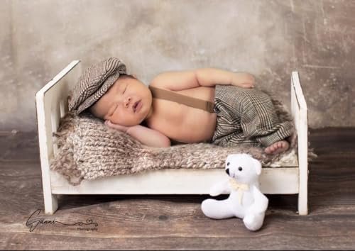 Matissa Baby Kleinkind Neugeborenen Hand gestrickt häkeln Strickmütze Hut Kostüm Baby Fotografie Requisiten Props (Cooles Babybraun)