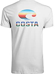 Costa Del Mar Unisex-Erwachsene Fiesta Kurzarm Rundhalsausschnitt, Weiss/opulenter Garten, Medium