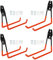 Knpwer 4 Stück Garagenhaken,Garage Storage Doppelhaken Wandhaken,Heavy Duty Wandhalterung Werkzeughalter für Schüttgüter,Fahrräder (Orange, 19 * 16cm)