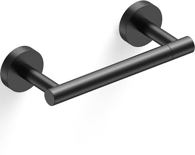 RARXTR Porte-Papier Toilette Noir Mat SUS304 en Acier Inoxydable à Double Poteau pivotant pour Salle de Bain Camping-Car