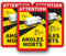 Angles Morts Aufkleber für Frankreich I 17 x 25 cm I 3 Stück I LKW Bus und Transporter I Vorsicht/Achtung/Hinweisschild I wetterfest I hin684