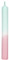 Stabkerzen Dip-Dye 180mm x Ø 22mm handgetaucht - Farbdesign Kerzen, Brenndauer 8h, hochgereinigt, rußarm, geruchsneutral, rückstandsfrei, Farbkombination:Mint-Pastellaltrosa, Pack mit:2 Stück
