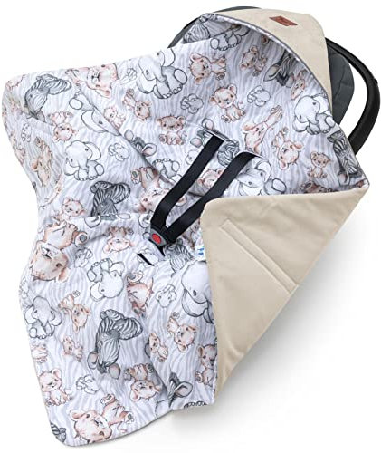 Pepi - Einschlagdecke Babyschale - 90x90 cm - Kinderwagen Decke - Babyschale Decke - Baumwolle Babydecke für Autositz - Babyeinschlagdecke