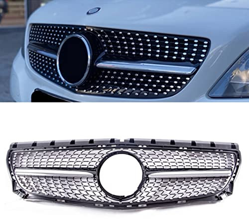 Dciustfhe Auto Anteriore Griglia Paraurti Radiatore, per Mercedes Benz B Class W246 B180 B200 B220 B250 GT 2012 2013 2014 ABS Griglie Copertura Centrale Rene Nido d'Ape Rete,Black Style