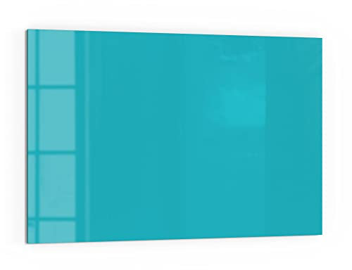 DEQORI Küchenrückwand Glas | Unifarben - Türkis | 60x40 cm | Bad- oder Herd-Rückwand | Herdblende Spritzschutz für Küche & Badezimmer | Moderne Deko für Fliesenspiegel