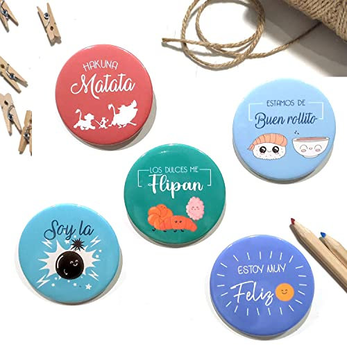 Lulamuk | Pack 25 chapas Comunión Personalizadas | Detalles y Recuerdos de Comuniones para Invitados Originales (Personalizado)