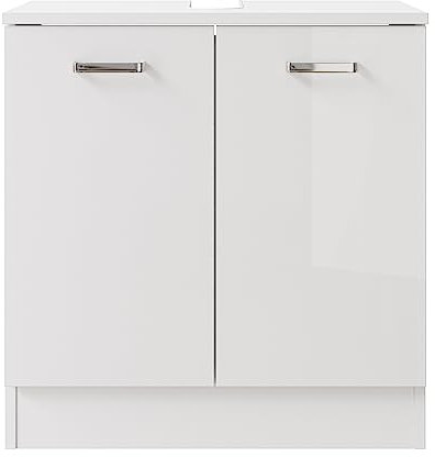 Pelipal Waschbeckenunterschrank Quickset 301 in Weiß Glanz, 60,2 cm breit | Waschbeckenschrank ohne Waschbecken mit 2 Türen