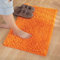 Reyox Badematte Hochflor Chenille rutschfest Vorleger Waschbar Badteppich Badezimmer Wasserabsorbierenden Orange 70 x 140 cm