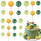 Gyufise 30Pcs Ball Cupcake Toppers Balls Cake Toppes Foam Balls Cupcake Picks DIY Mini Balloon Cake Inset Topper for Baby Shower Birthday Party Decorations Supplies Blackish Green Grass Green Yellow