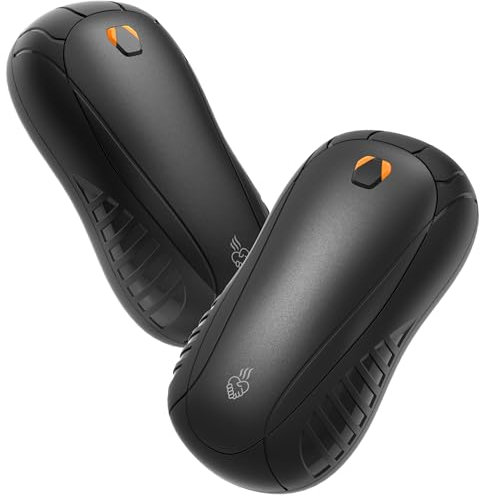 Hand Warmers Rechargeable 2 Pack FANDLISS 6000mAh Portable Reusable Hand Warmer,USB Rechargeable Hand Warmer 3 Heat Levels Up To 55°C For Raynauds,Outdoor,Camping,Women Mens Gifts (Black)