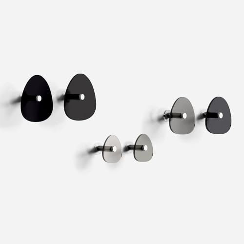 Giallobus - Appendiabiti da parete - Harmony color 06 - Kit 6 pz - Vetro acrilico - Kit 6 pcs. - Palette colours 06 - Ganci attaccapanni e accessori da muro decorativi