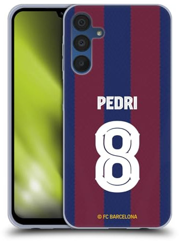 Head Case Designs Offizielle FC Barcelona Pedri 2023/24 Spieler Home Kit Soft Gel Handyhülle Hülle kompatibel mit Samsung Galaxy A15