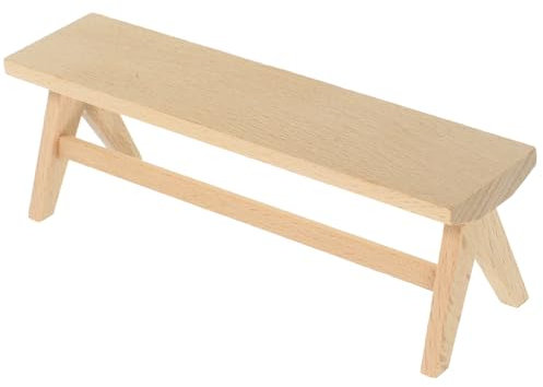 BESTonZON Puppenhaus-holzbank Puppenhausstuhl Puppenzubehör Puppenhausmöbel Aus Holz Holzstühle Für Puppenstuben Puppenhaus Modell Stühle Puppenhauszubehör Mikrolandschaft Mini Kleiner Stuhl