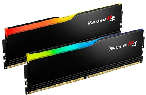 G.SKILL Ripjaws - Memoria RAM DDR5 da 96 GB (2 x 48 GB) 5200MT/s CL40-40-40-83 1,10 V, colore: nero opaco (F5-5200J4040A48GX2-RM5RK) - Memoria UDIMM per computer desktop serie M5 (Intel XMP 3.0)